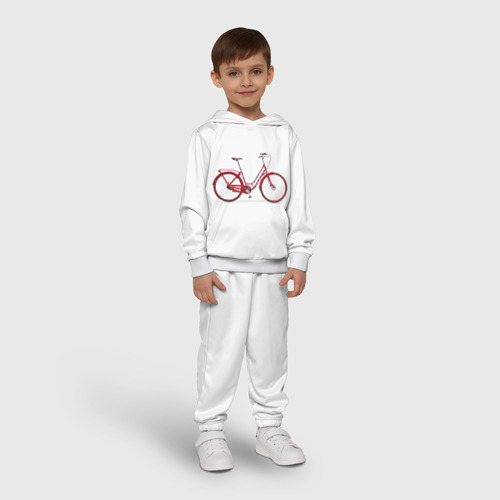 Детский костюм с толстовкой с принтом Велосипед, фото на моделе #1