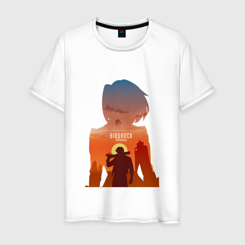 Мужская футболка из хлопка с принтом Bioshock infinite, вид спереди №1
