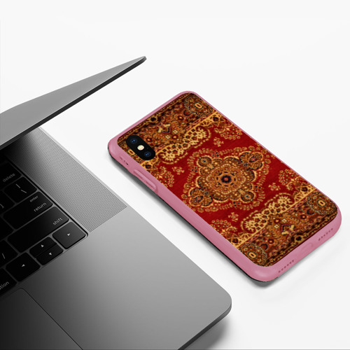 Чехол для iPhone XS Max матовый Его Ворсейшество ковёр бабушкин, цвет малиновый - фото 5