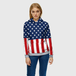 Женская толстовка 3D Флаг США - фото 2