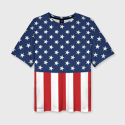 Женская футболка oversize 3D Флаг США