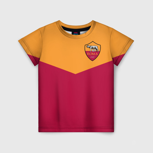 Детская футболка 3D A S Roma - Yellow and Red, цвет 3D печать