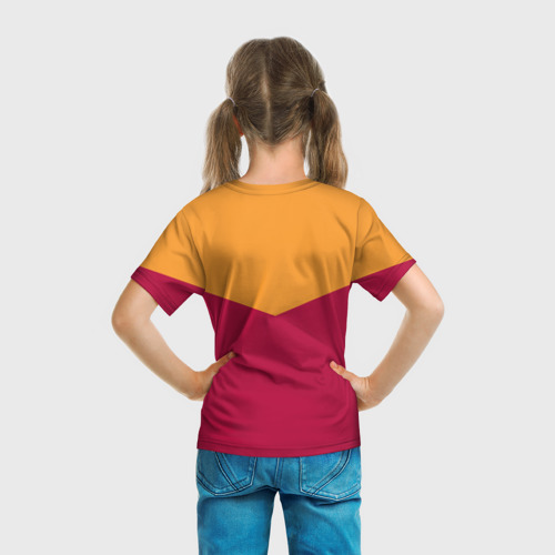 Детская футболка 3D A S Roma - Yellow and Red, цвет 3D печать - фото 6