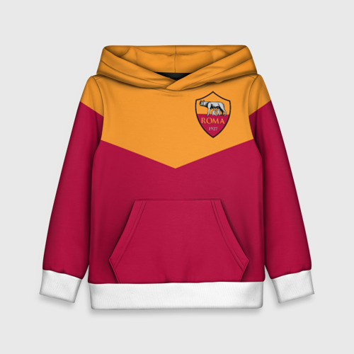 Детская толстовка 3D A S Roma - Yellow and Red, цвет белый