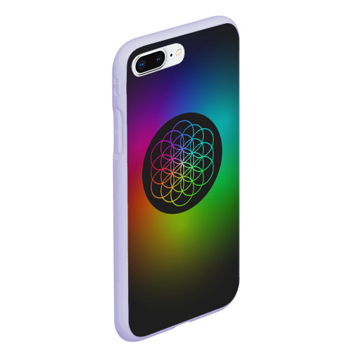 Чехол для iPhone 7Plus/8 Plus матовый Coldplay, цвет светло-сиреневый - фото 3