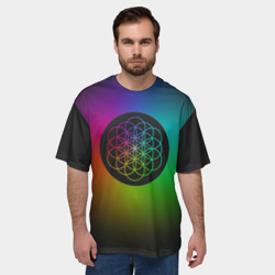 Мужская футболка oversize 3D Coldplay - фото 2