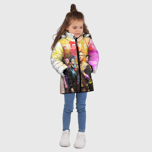 Зимняя куртка для девочек 3D с принтом Coldplay, вид сбоку #3