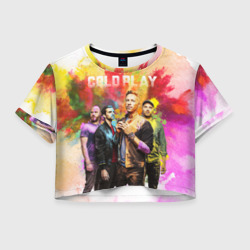 Женская футболка Crop-top 3D Coldplay