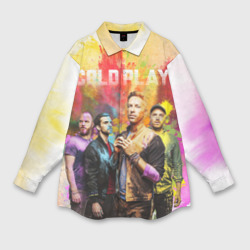 Женская рубашка oversize 3D Coldplay