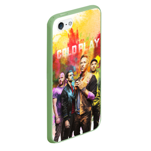 Чехол для iPhone 5/5S матовый Coldplay, цвет салатовый - фото 3