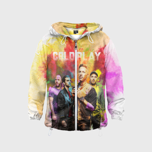 Детская ветровка 3D Coldplay, цвет белый