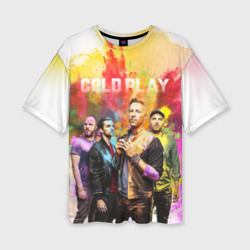 Женская футболка oversize 3D Coldplay