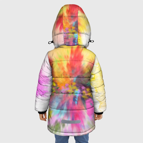 Зимняя куртка для девочек 3D с принтом Coldplay, вид сзади #2