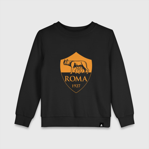 Детский свитшот хлопок A S Roma - Autumn Top, цвет черный