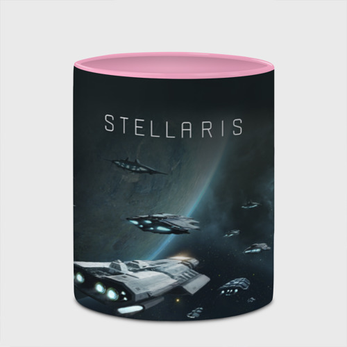 Кружка с полной запечаткой Stellaris, цвет белый + розовый - фото 4