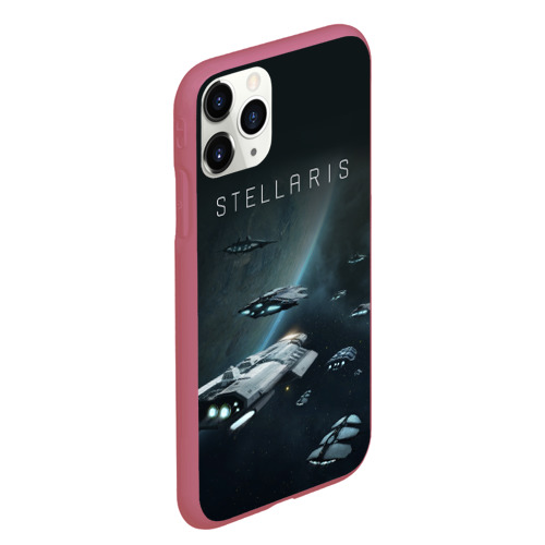 Чехол для iPhone 11 Pro Max матовый Stellaris, цвет малиновый - фото 3