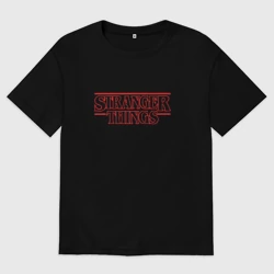 Женская футболка хлопок Oversize Stranger Things