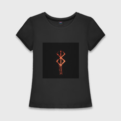 Женская футболка хлопок Slim Берсерк Клеймо символ