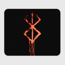 Прямоугольный коврик для мышки Берсерк Клеймо символ