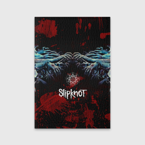 Обложка для паспорта матовая кожа Slipknot руки зомби, цвет черный