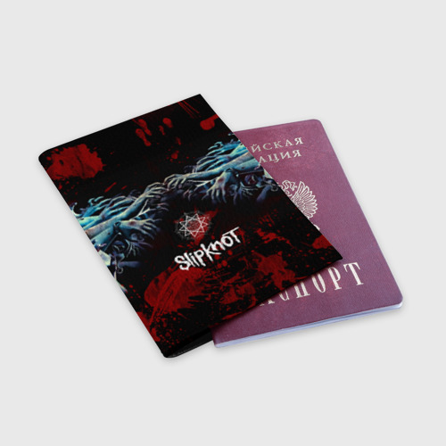 Обложка для паспорта матовая кожа Slipknot руки зомби - фото 3