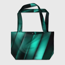 Пляжная сумка 3D Emerald lines