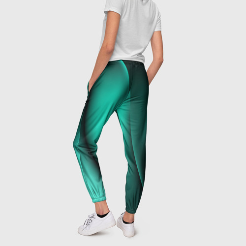 Женские брюки 3D Emerald lines, цвет 3D печать - фото 4