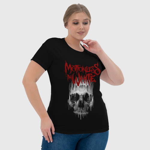 Женская футболка 3D Motionless in White череп, цвет 3D печать - фото 6