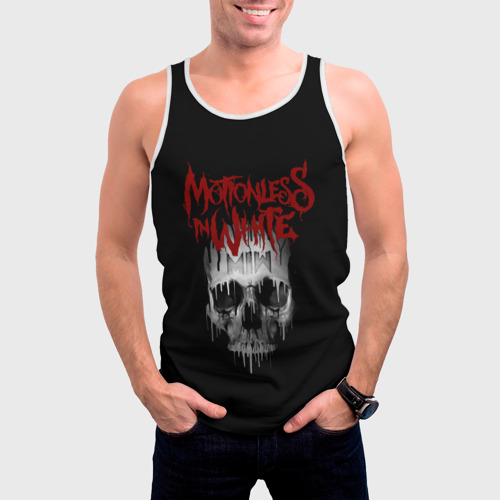 Мужская майка 3D Motionless in White череп, цвет 3D печать - фото 3