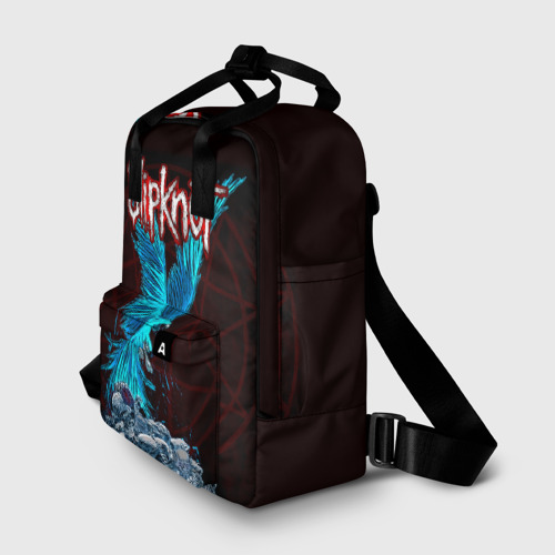 Женский рюкзак 3D с принтом Орел группа Slipknot, фото на моделе #1