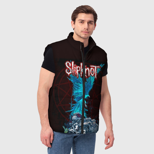 Мужской жилет утепленный 3D Орел группа Slipknot, цвет черный - фото 3