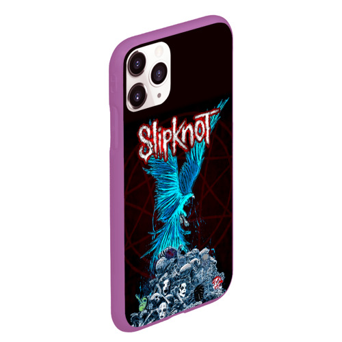Чехол для iPhone 11 Pro Max матовый Орел группа Slipknot, цвет фиолетовый - фото 3