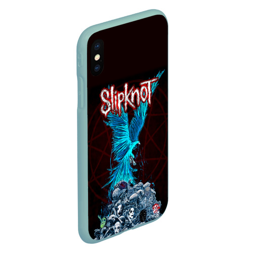 Чехол для iPhone XS Max матовый Орел группа Slipknot, цвет мятный - фото 3