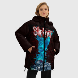 Женская зимняя куртка Oversize Орел группа Slipknot - фото 2