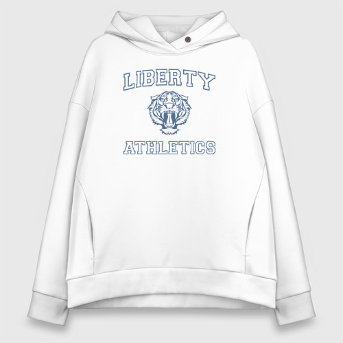 Женское худи Oversize хлопок Liberty, цвет белый