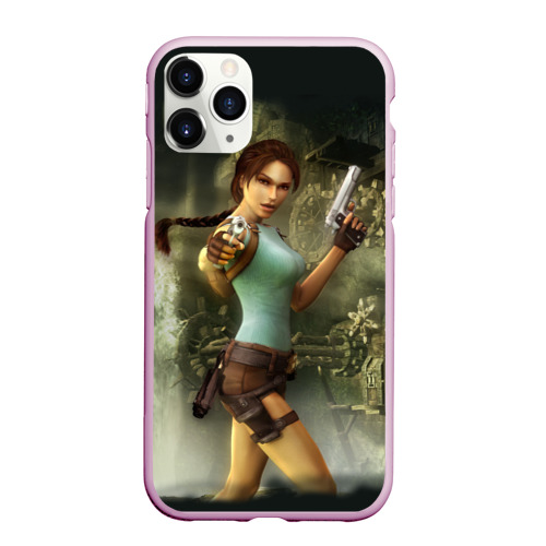 Чехол для iPhone 11 Pro Max матовый Tomb Raider, цвет розовый