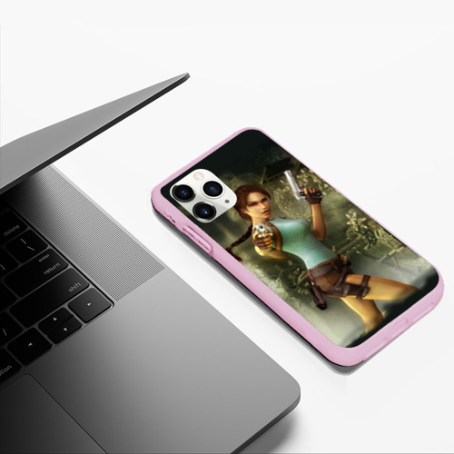 Чехол для iPhone 11 Pro Max матовый Tomb Raider, цвет розовый - фото 5