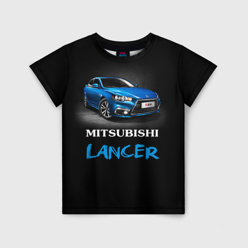 Детская футболка 3D Mitsubishi Lancer, цвет 3D печать