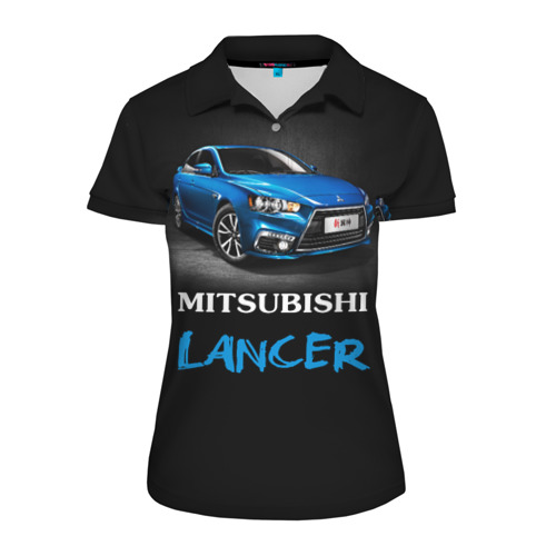 Женская рубашка поло 3D Mitsubishi Lancer Фото 01 Женская рубашка поло 3D Mitsubishi Lancer Фото 01