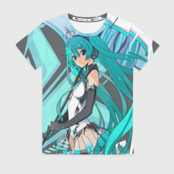 Женская футболка 3D Miku1