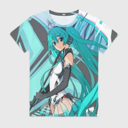 Женская футболка 3D Miku1