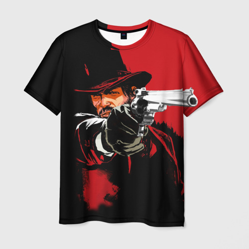 Мужская футболка с принтом Red Dead Redemption, вид спереди №1