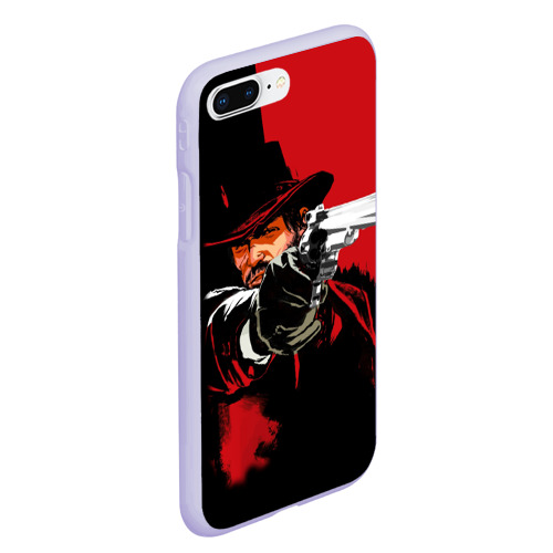 Чехол для iPhone 7Plus/8 Plus матовый Red Dead Redemption, цвет светло-сиреневый - фото 3