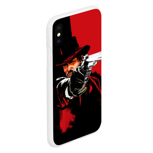 Чехол для iPhone XS Max матовый Red Dead Redemption, цвет белый - фото 3