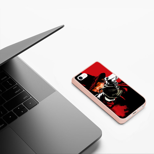 Чехол для iPhone 5/5S матовый Red Dead Redemption, цвет светло-розовый - фото 5