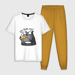 Мужская пижама с белой футболкой хлопок Ba-Dum-Tss!