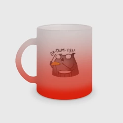 Кружка матовая стеклянная Ba-Dum-Tss!