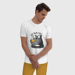 Мужская пижама с белой футболкой хлопок Ba-Dum-Tss! - фото 2