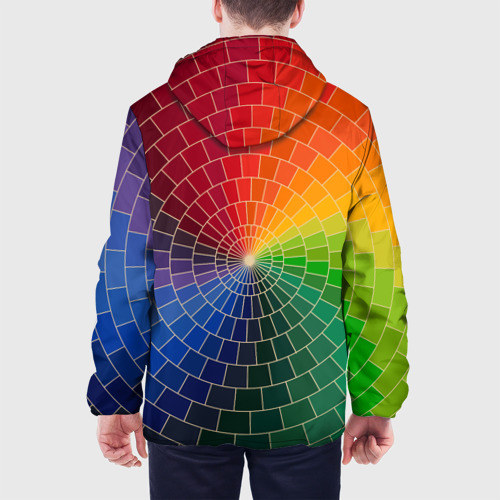 Мужская куртка 3D Спираль цветов, цвет 3D печать - фото 5