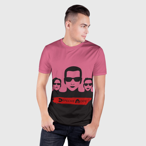 Мужская футболка 3D Slim Группа Depeche Mode, цвет 3D печать - фото 3